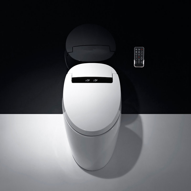 XSIX Smart Bidet Elongated Toilet Bidet, Warm Water Clear, Auto Flush